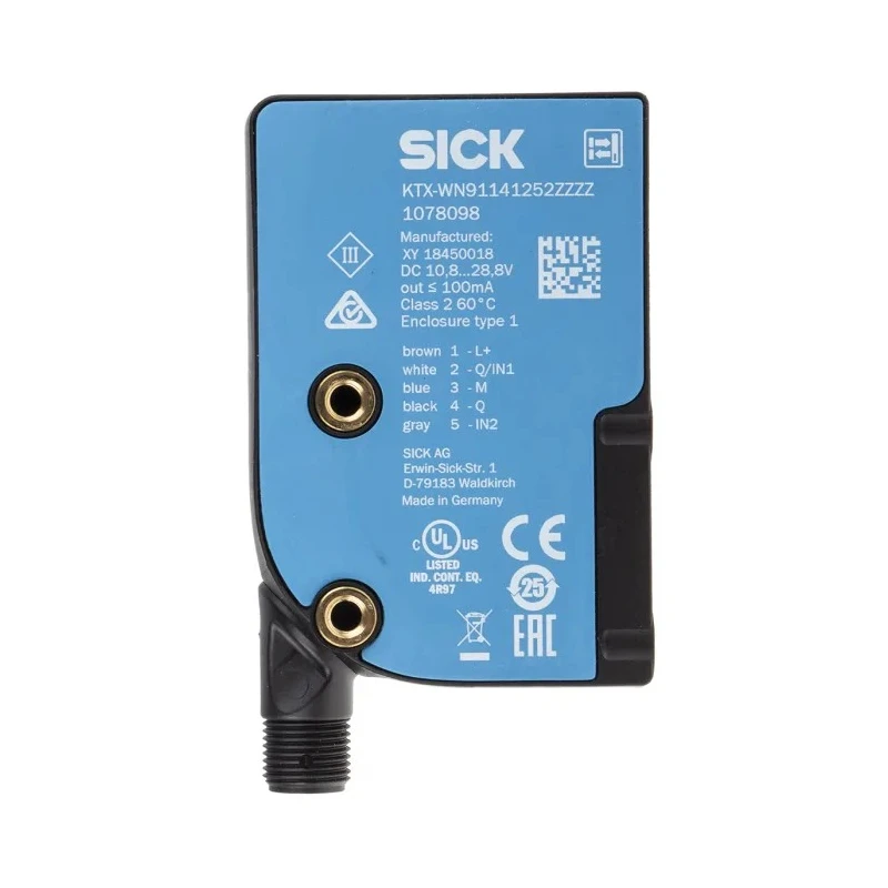SICK Contrast Sensor RGB LED 13 mm Maximum Detection, NPN Output, 100 mA, IP67, 28.8V dc 