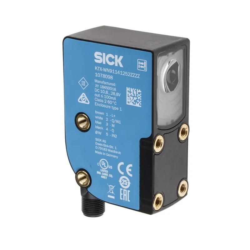 SICK Contrast Sensor RGB LED 13 mm Maximum Detection, NPN Output, 100 mA, IP67, 28.8V dc 