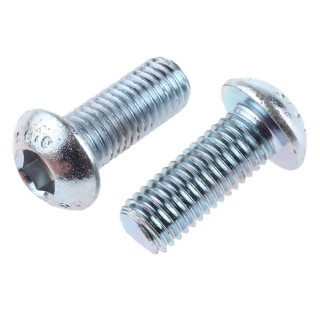 RS PRO Bright Zinc Steel Hex Socket Button Screw Thread M12 Length 30 mm ISO 7380 822-9246