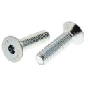 RS PRO Bright Zinc Steel Hex Socket Countersunk Screw M10 x 40 mm 10.9 Grade DIN 7991 822-9287