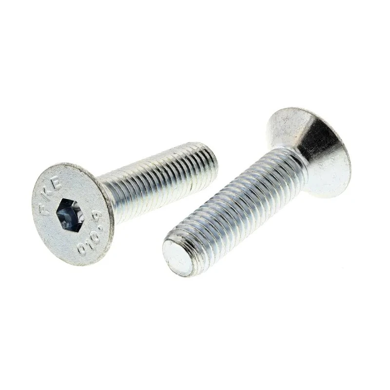 RS PRO Bright Zinc Steel Hex Socket Countersunk Screw M10 x 40 mm 10.9 Grade DIN 7991 822-9287