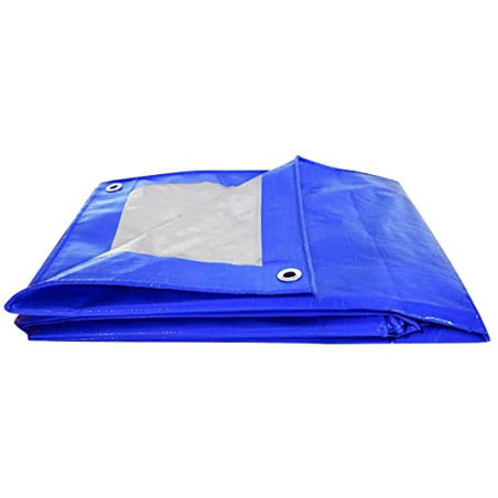 mipatex-tarpaulin-sheet-200-gsm-12ft-x-9ft-waterproof-heavy-duty-poly-tarpaulin-blue-silver-46745