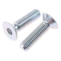 RS PRO Bright Zinc Steel Hex Socket Countersunk Screw, Hex Drive, M12 x 45 mm 822-9300