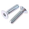 RS PRO Bright Zinc Steel Hex Socket Countersunk Screw, Hex Drive, M12 x 45 mm 822-9300
