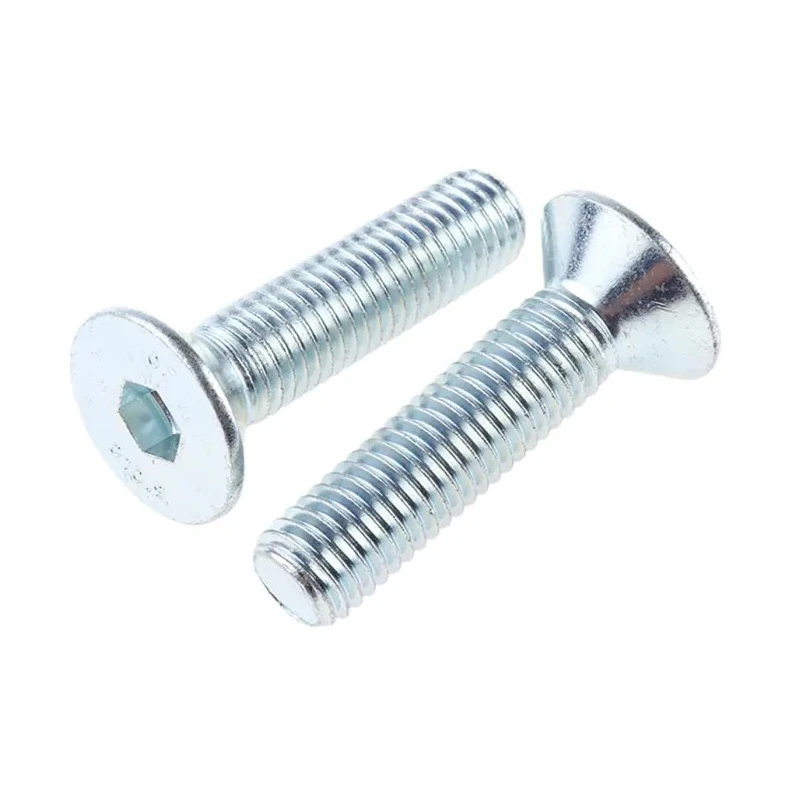 RS PRO Bright Zinc Steel Hex Socket Countersunk Screw, Hex Drive, Thread M12, Length 50mm 822-9303