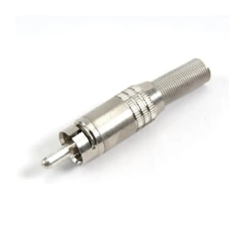 Deltron Straight Cable RCA Plug Nickel Plated Brass Contact Male Connector 333-0000