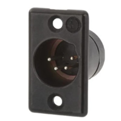 Deltron Panel XLR Connector, Straight Orientation, 50V ac Voltage, Male 3 Way Silver Plating 703-0300