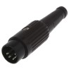 Deltron 3 Pole Straight Standard DIN Plug Zinc Alloy Housing Silver Plated Brass Contacts 2A 34V AC 592-0301