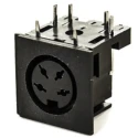 Roxburgh EMC 4 Pole Right Angle Standard DIN Socket 2A 100V ac PCB Female 671-0401