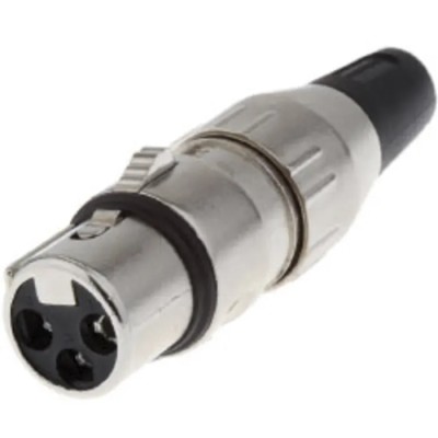 Deltron Cable XLR Connector, Straight, 50V AC, Female, 5 Way, Silver Plating 708-0500