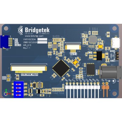 Bridgetek EVE Credit Card Board LCD Display Development Module USB Interface SPI/QSPI BT816 EVE VM816CU50A-N