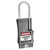RS PRO Black 1-Lock Safety Lockout Padlock ABS, Steel, 5 mm Shackle Diameter 41 mm Length 180-6838