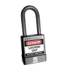 RS PRO Black Safety Lockout Padlock with ABS, Steel, Polyvinyl Chloride Body, 6 mm Shackle Diameter, Model 180-6831
