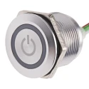 RS PRO Capacitive Switch Momentary NO Illuminated Red Green IP68 Brass 823-2725