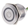 RS PRO Capacitive Switch Momentary NO Illuminated Red Green IP68 Brass 823-2725