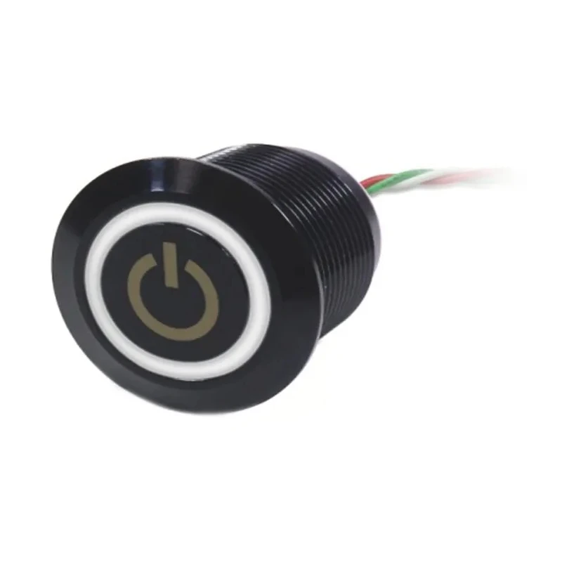 RS PRO Capacitive Switch Latching NC Illuminated White Blue IP68 Brass 8232747P
