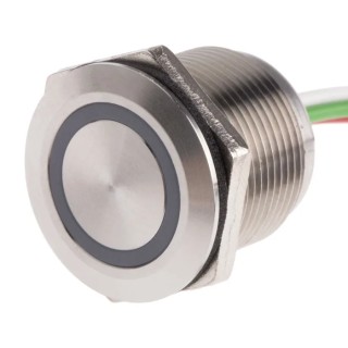 RS PRO Capacitive Switch Latching NO Illuminated Red IP68 Polycarbonate Brass 8232785P