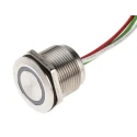RS PRO Capacitive Switch Latching NC Illuminated Blue 20mm IP68 Brass Contact 1.5A 5-30V dc 8232757P