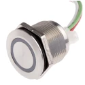 RS PRO Capacitive Switch Momentary NC Illuminated Red IP68 Polycarbonate Brass 30V DC 1.5A 823-2788