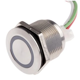 RS PRO Capacitive Switch Momentary NC Illuminated Red IP68 Polycarbonate Brass 30V DC 1.5A 823-2788
