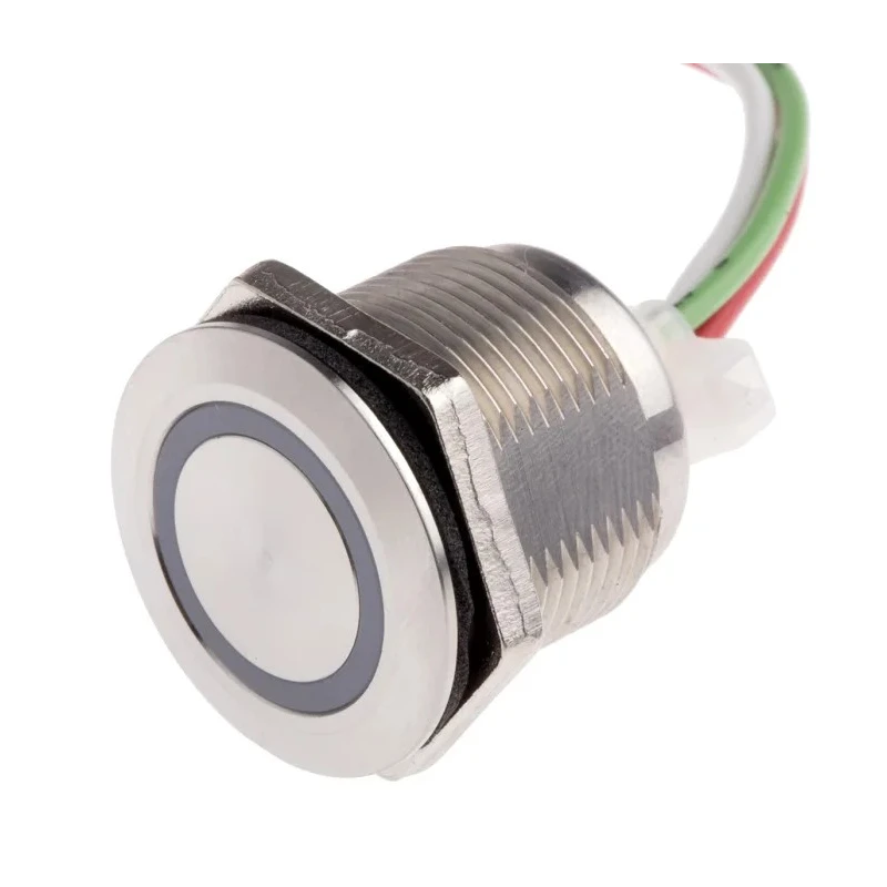 RS PRO Capacitive Switch Momentary NC Illuminated Red IP68 Polycarbonate Brass 30V DC 1.5A 823-2788