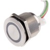 RS PRO Capacitive Switch Momentary NC Illuminated Red IP68 Polycarbonate Brass 30V DC 1.5A 823-2788
