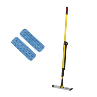 Rubbermaid Commercial Products Yellow Black Aluminium Mop Handle 1.42 m for Industry Microfibre Floor Cleaning System R050669