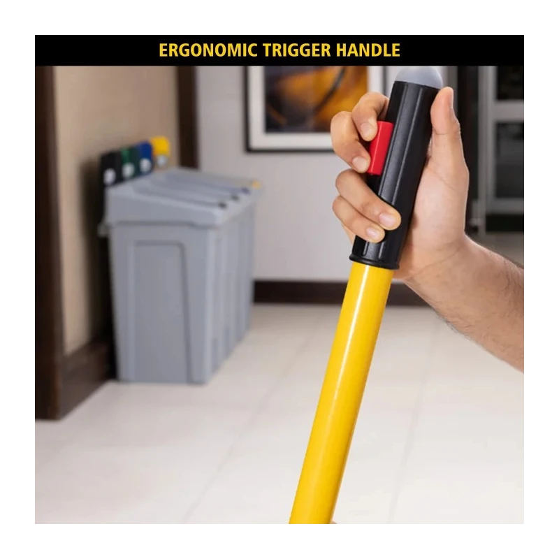 Rubbermaid Commercial Products Yellow Black Aluminium Mop Handle 1.42 m for Industry Microfibre Floor Cleaning System R050669