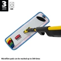 Rubbermaid Commercial Products Yellow Black Aluminium Mop Handle 1.42 m for Industry Microfibre Floor Cleaning System R050669