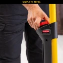 Rubbermaid Commercial Products Yellow Black Aluminium Mop Handle 1.42 m for Industry Microfibre Floor Cleaning System R050669