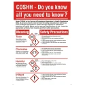 RS PRO COSHH Safety Guidance Safety Wall Chart Polypropylene 600 mm x 420 mm 823-3677