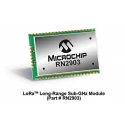 Microchip LoRa Module 915 MHz 18.5 dBm Maximum Output Power -146 dBm Receiver Sensitivity UART API GPIO RN2903A-I/RM105