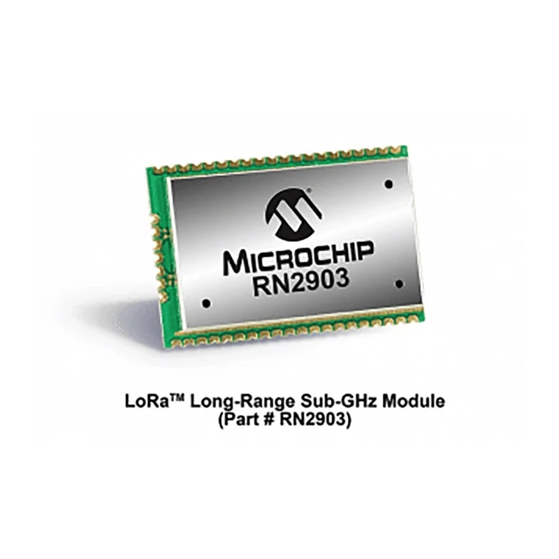 Microchip LoRa Module 915 MHz 18.5 dBm Maximum Output Power -146 dBm Receiver Sensitivity UART API GPIO RN2903A-I/RM105