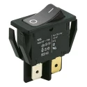 Marquardt DPST On-Off On-Off Rocker Switch Panel 16A 250V AC, Black Actuator 01552.0102-00