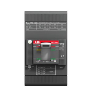 ABB Molded Case Circuit Breaker 3-Pole 40A, 4 kA Breaking Capacity, Fixed Mount 1SDA067412R1 XT1N 160 TMD 40A FF