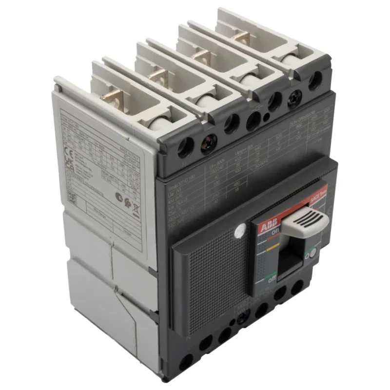 ABB Tmax XT Molded Case Circuit Breaker 4-Pole 125A, Breaking Capacity 4 kA, Fixed Mount 1SDA067409R1 XT1C 160 TMD 125A FF