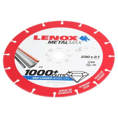 Lenox Aluminium Oxide Abrasive Disc Cutting Disc 230 mm Medium Grade P60 Grit 2030870