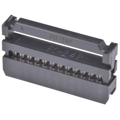 Wurth Elektronik 24-Way IDC Connector Female for Cable, 2 Row, 250V ac, 1A, Gold Plated Contacts 61202423021