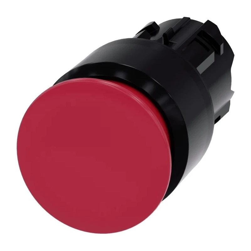Siemens SIRIUS ACT 3SU10 Series Red Mushroom Latching Push Button Head, 22 mm Cutout, IP66 IP67 IP69K 3SU1000-1AA20-0AA0