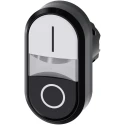 Siemens SIRIUS ACT 3SU10 Series White, Black Momentary Push Button Head 22 mm Cutout IP69K IP67 IP66 3SU1001-3AB61-0AK0