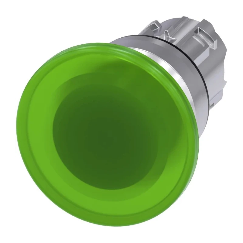 Siemens SIRIUS ACT 3SU10 Series Green Momentary Push Button Head, 22 mm Cutout, IP69K, IP67, IP66 3SU1051-1BD40-0AA0