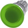 Siemens SIRIUS ACT 3SU10 Series Green Momentary Push Button Head, 22 mm Cutout, IP69K, IP67, IP66 3SU1051-1BD40-0AA0