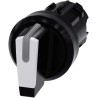 Siemens SIRIUS ACT 3 Position Illuminated Selector Switch Head 22 mm Cutout White Handle IP66 IP69K 3SU1002-2BN60-0AA0