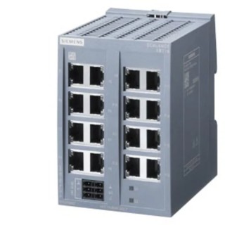 Siemens SCALANCE XB116 Series Unmanaged Data Acquisition Industrial Ethernet Switch, IP20, 24V AC/DC, Germany XB116