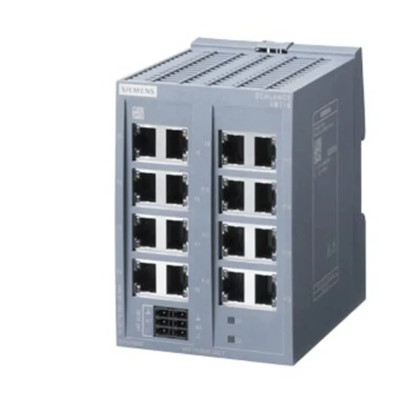 Siemens SCALANCE XB116 Series Unmanaged Data Acquisition Industrial Ethernet Switch, IP20, 24V AC/DC, Germany XB116