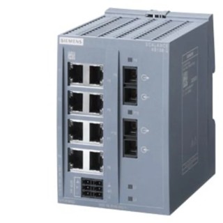 Siemens Data Acquisition Industrial Ethernet Switch SCALANCE Series 8 RJ45 Ports 2 Multimode SC Fibre-Optic XB108-2