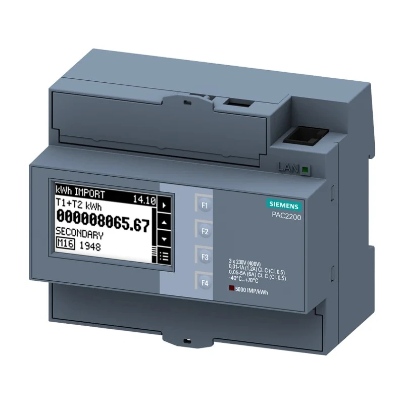 Siemens 3 Phase Digital LCD Energy Meter 7KM2200-2EA30-1JA1