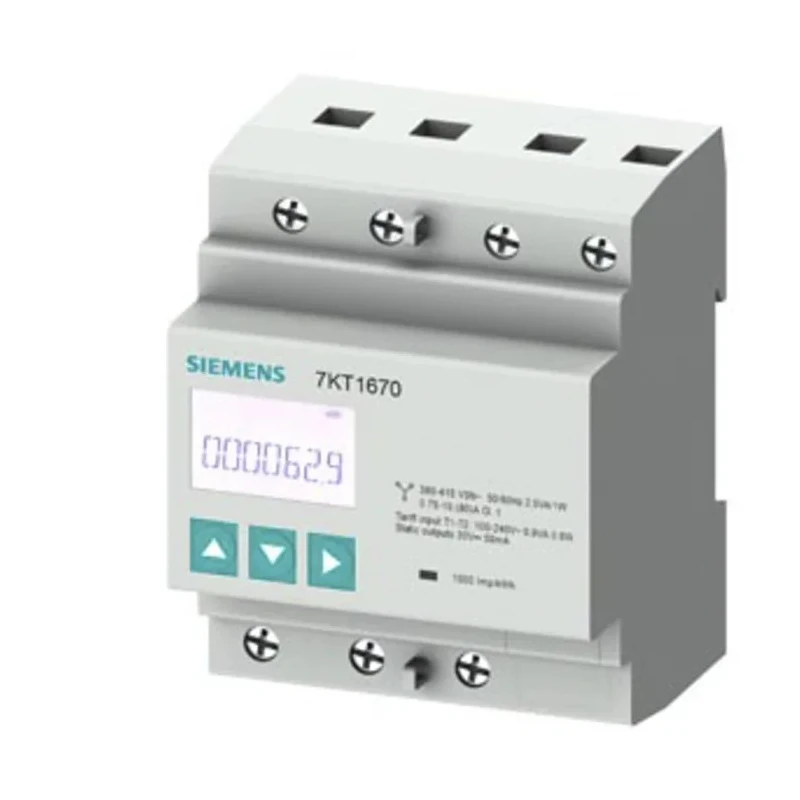 Siemens 3 Phase Digital LCD Energy Meter with 90mm x 71.6mm Cutout, 7KT1667