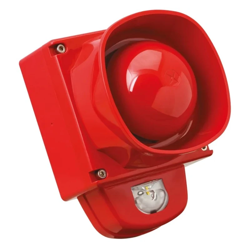Eaton Symphoni LX Wall Series Red Sounder-Beacon Combination 28V dc LED 100 dB IP21C IP66 29 Tones 8500050FULL-0259X