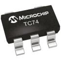 Microchip Digital Output Temperature Sensor Surface Mount SMBus Serial-I2C ±3°C 5-Pin SOT-23 TC74A5-3.3VCTTR